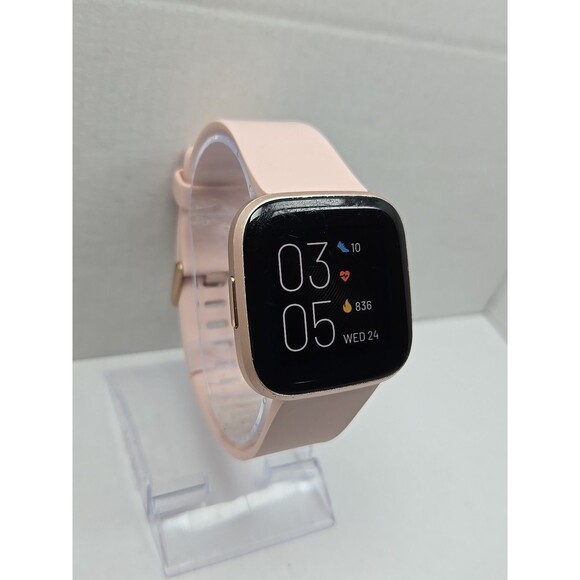 Fitbit Versa 2 Smartwatch Pink 40mm Alexa WR50M Always On Display No Charger - Picture 3 of 10